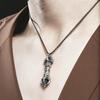 Nouveau pendentif pilon Vajra, collier tendance rétro style national mantra à six caractères, pendentif pilon supprimant les démons pour hommes et femmes.