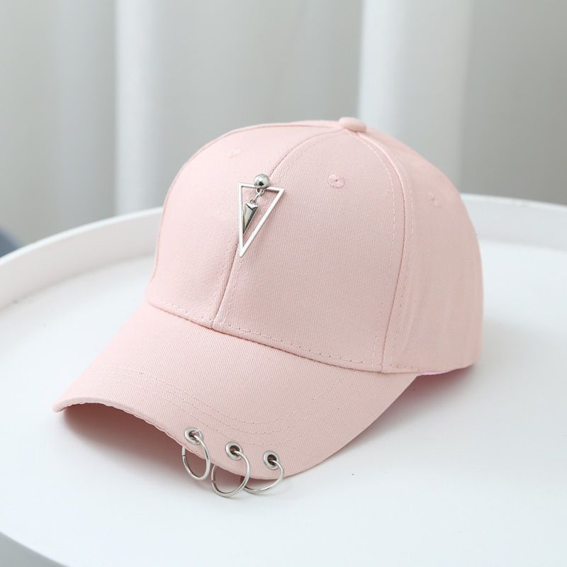 Dad Hat Creative Piercing Ring Baseball Cap Punk Hip Hop Caps Cotton Adult Casual Solid Adjustable Unisex Caps