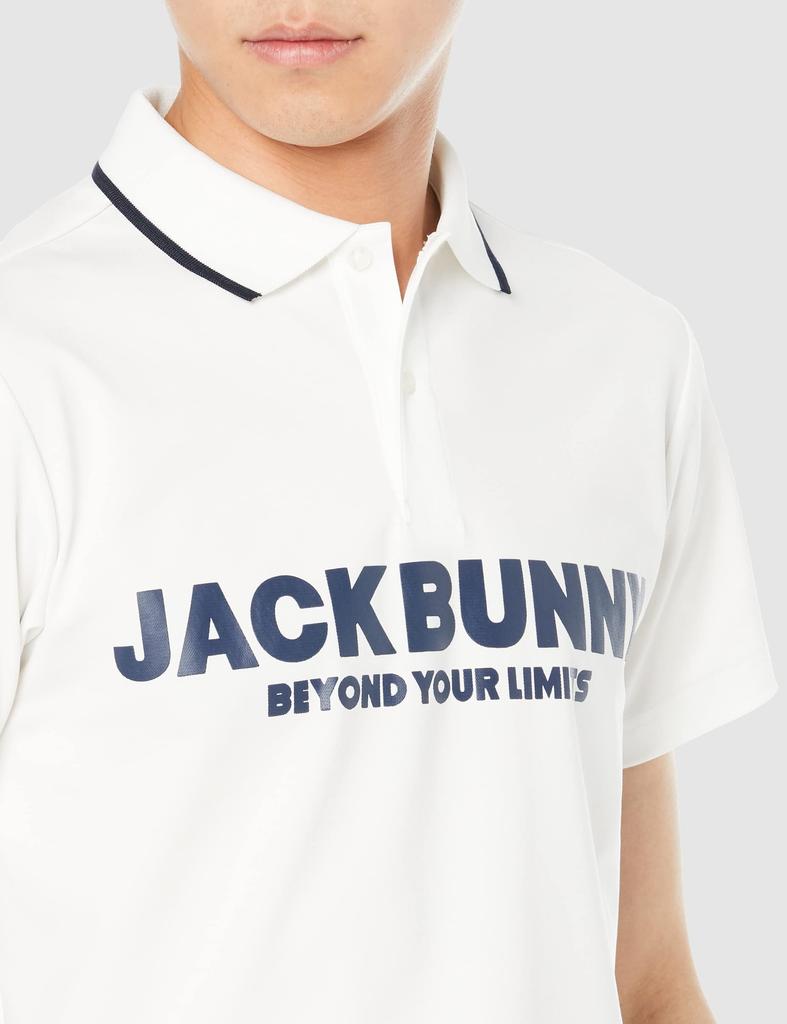Jack Bunny Short Sleeve Tricot Polo Size 4 Men's 4-Way Shirt, (M), 262-2160305, 030_White