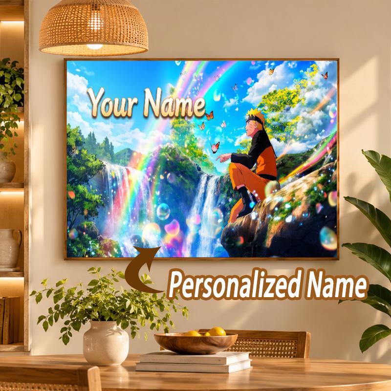 Naruto Uzumaki Custom Name Diamond Painting Personalized 5D Full Drill DIY Diamond Art Home Decor