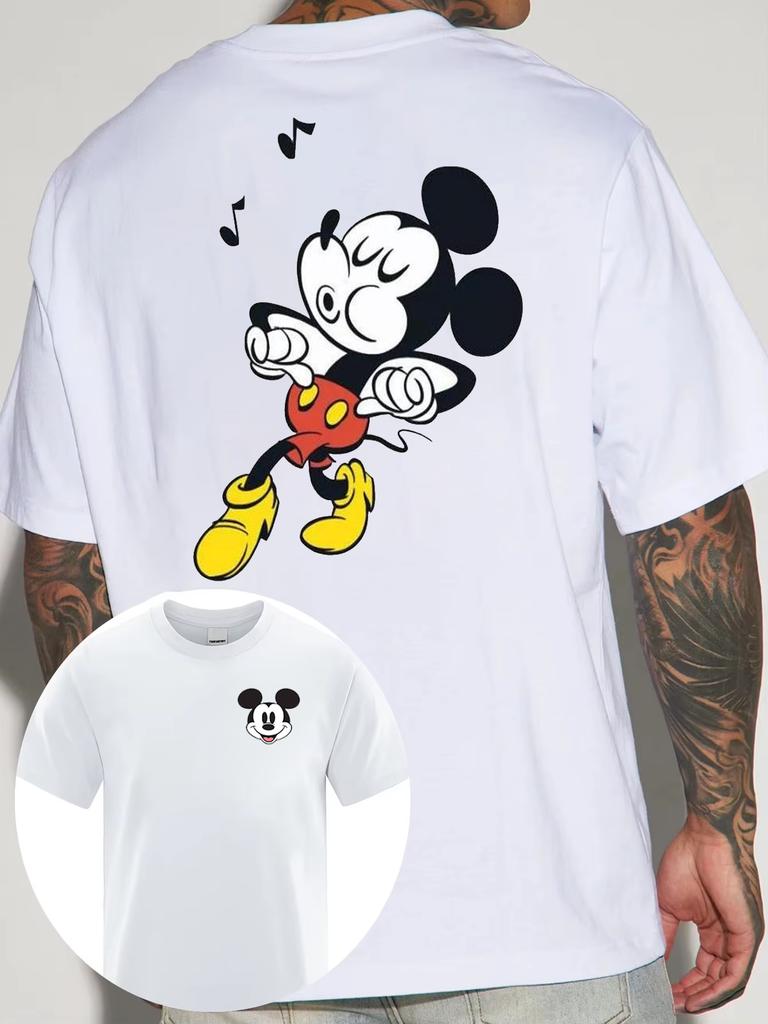 25-26 Summer Disney Authorized Brand Mickey Unisex Retro Comfortable Fashion Cotton T-Shirt Casual Cotton Short Sleeve Trend Top