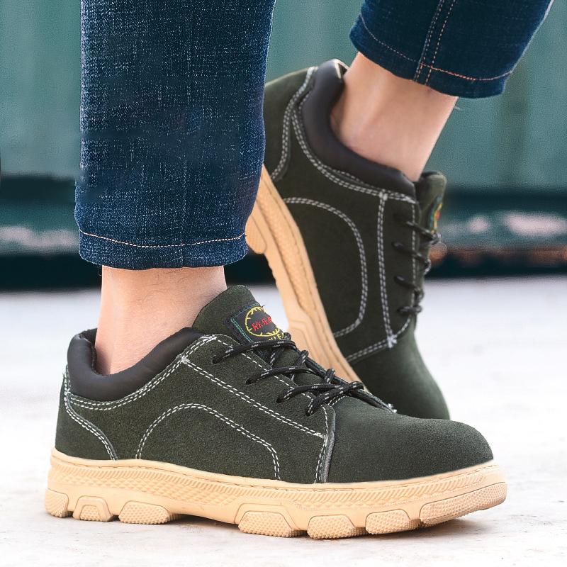 

Oulylan Wear Resistant Lightweight Safety Boots Outdoor Anti Smashing Labor Shoes Anti Puncture Steel Toe Work Sneaker For Men 46