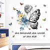 1Pc Watercolor Butterflies Wall Stickers Room Decor for Kids Room Bedroom Wall Decoration Nursery Living Room Wall Decals DIY