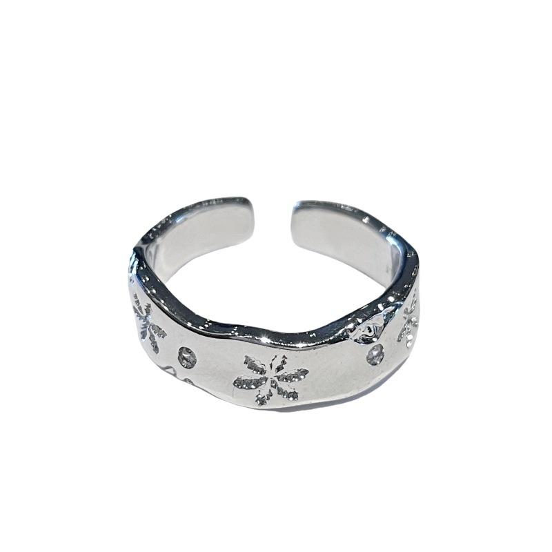 Schlichter einfacher Ring Schmetterling Emaille Tropföl Partnerring Hochwertig Exquisit Öffnung Verstellbar Accessoires