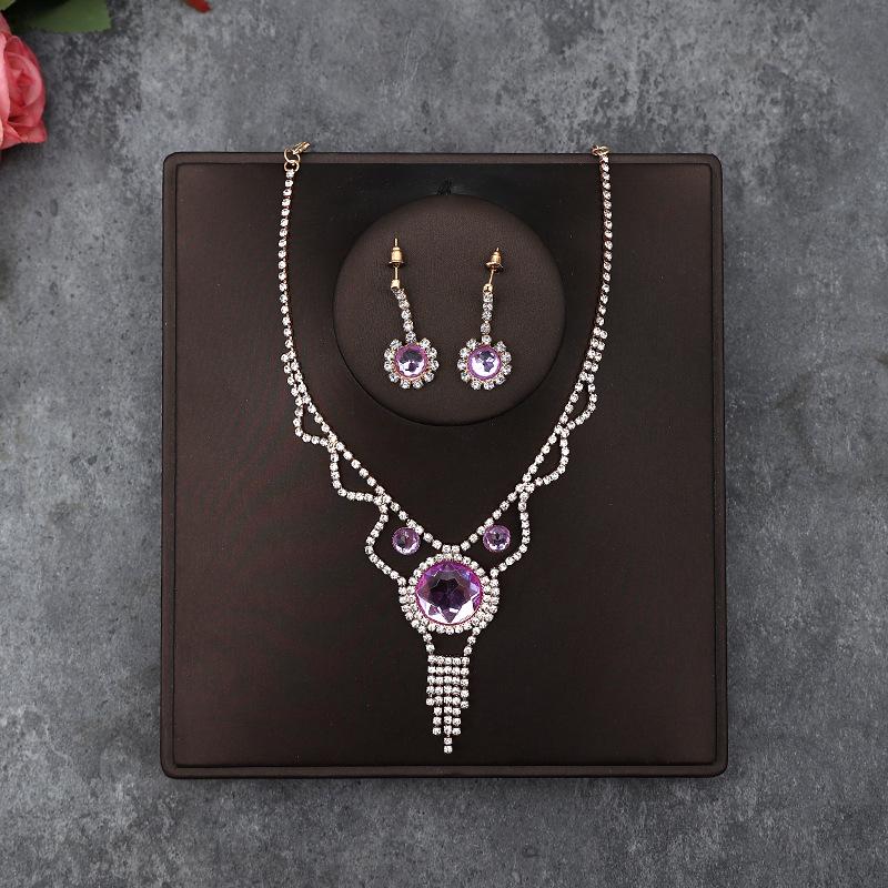 Set di Collana e Orecchini alla Moda in Stile Coreano: Accessori Perfetti per Matrimonio Sposa