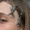 Heavy Industry Rivet Hair Clips Stainless Steel Goth Hair Clips Fashion Punk Hair Clips  Women Girl
