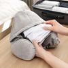 Hooded U-Shaped Travel Neck Pillow with Foam Beads Multi-Functional Portable Nap Pillow for Outdoor and Travel Support
