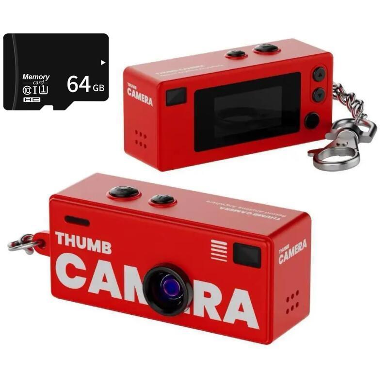 G6 Mini Retro Thumb Keychain Camera 0.96 Inch With HD 130° Wide-angle Lens TFT LCD Display Screen Portable For Students with Flash Support Memory Card
