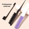 4Pcs Detangling Brush Set Edge Brush Teasing Brush Hair Styling Comb Metal Pin Ratted Tail Combs Folding Hair Comb