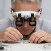 Professional LED Magnifying Glasses Rechargeable Jewelers Repair Wearing Magnifier  Jewelers