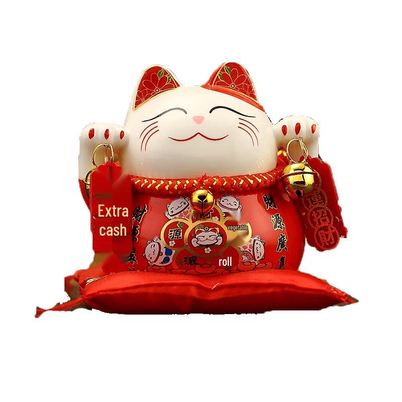 Maneki-Neko Lucky Cat Ceramic Piggy Bank