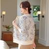 Stylish Spring Knit Cardigan Set for Middle-Aged and Elderly Women, Tummy-Covering Slim Fit Top