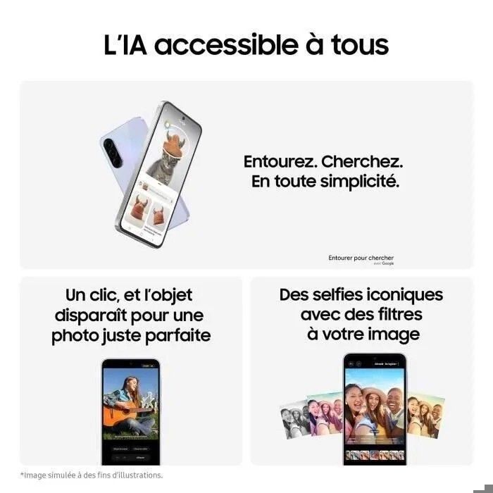 Smartphone SAMSUNG Galaxy A36 5G 128 Go 6.7" 5G Single SIM - Version US (États-Unis)