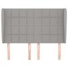 VidaXL Headboard with Ears Light Grey 147x23x118-128 Cm Fabric3117954