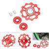 CNC Aluminium Alloy Bike Ceramic Bearing Guide Wheel Rear Derailleur Pulley for Mountain Bicyclered 11T