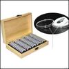 Wooden Coin Storage Box Display Commemorative Collectible Case - 50