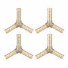 4pcs Union Adapter 3-Way Barbed Fitting Brass Material Y Shaped Fitting  Fluid Transfer