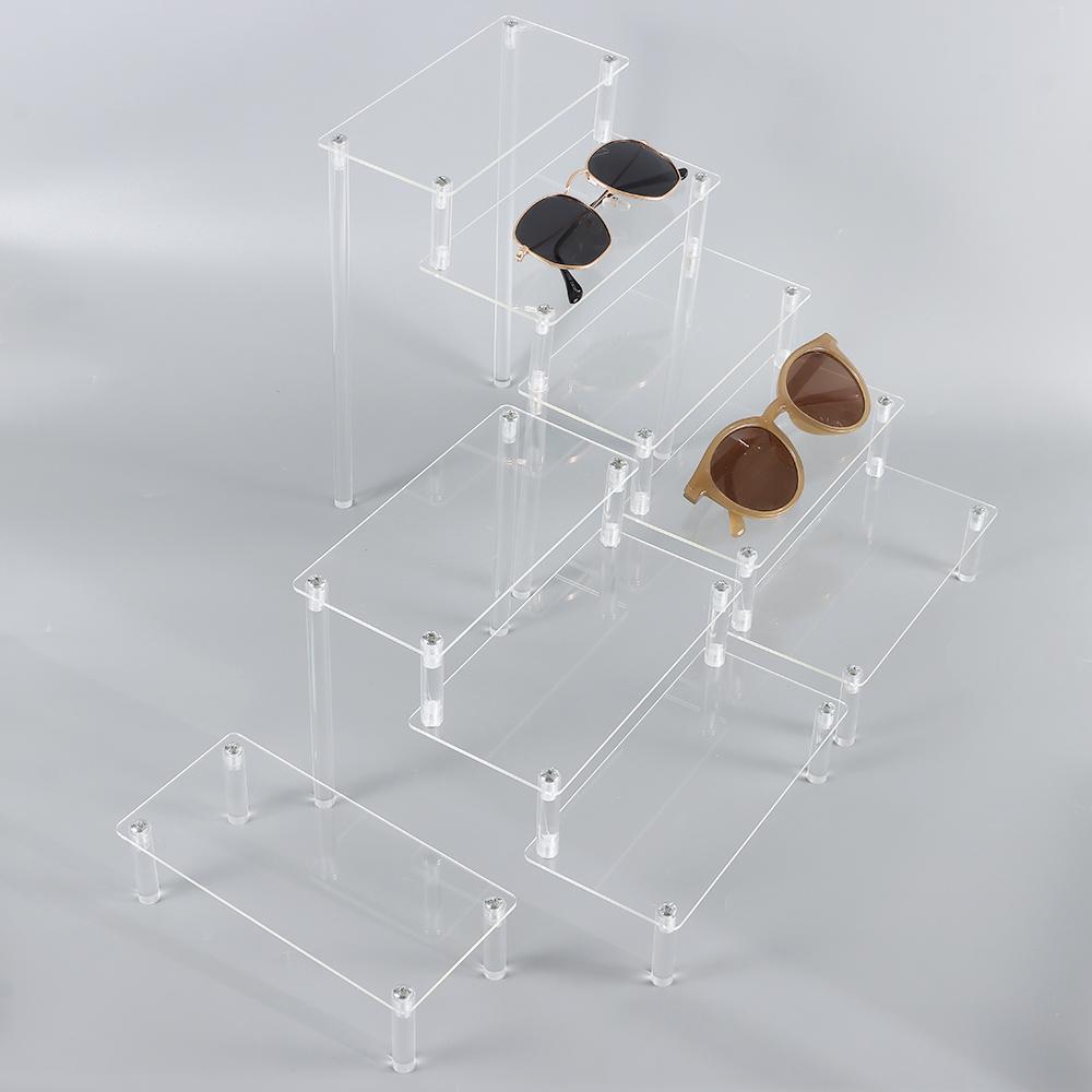 Multifunctional Acrylic Sun Glasses Display Shelf Multi Layers Durable Glasses Storage Rack Clear Collectibles Display Holder
