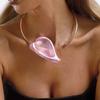 Leaf Geometric Circular Collar Bohemian Gold Jewelry Fashion 3D Flower Metal Choker  Girls