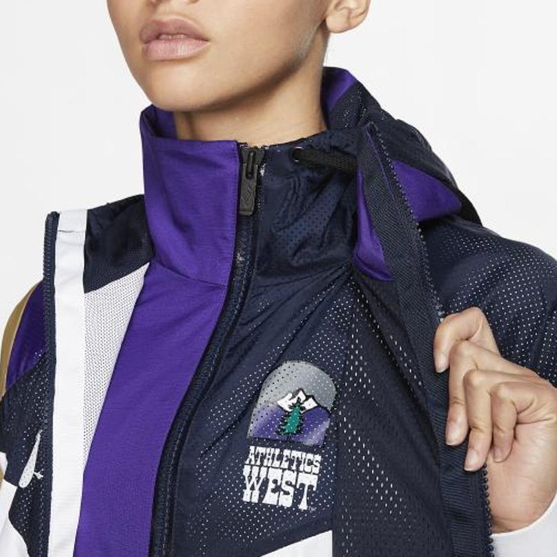 Nike x Sacai Hooded Anorak Obsidian/Court Purple Women Outerwear Blue CD6298-451