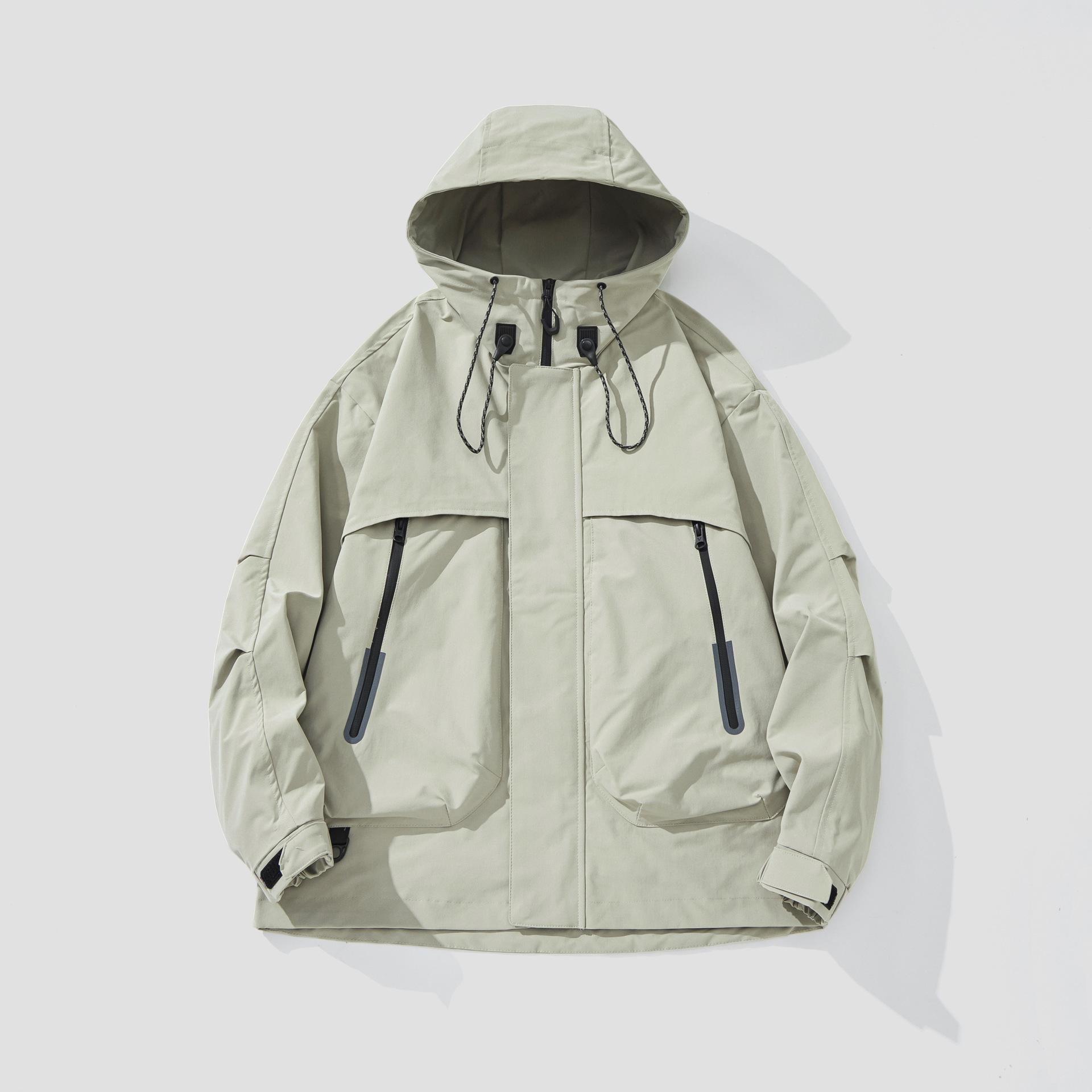 

Модная брендовая куртка Ruffian Handsome Tooling, мужская сезонная куртка с капюшоном для активного отдыха, универсальная повседневная куртка M абрикосовый