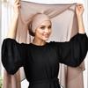 Instant Chiffon Hijab With Built In Magnet Buckle Solid Color Woman Muslim Hijab Scarf Soft Islam Turban Fashion Headband Shawl