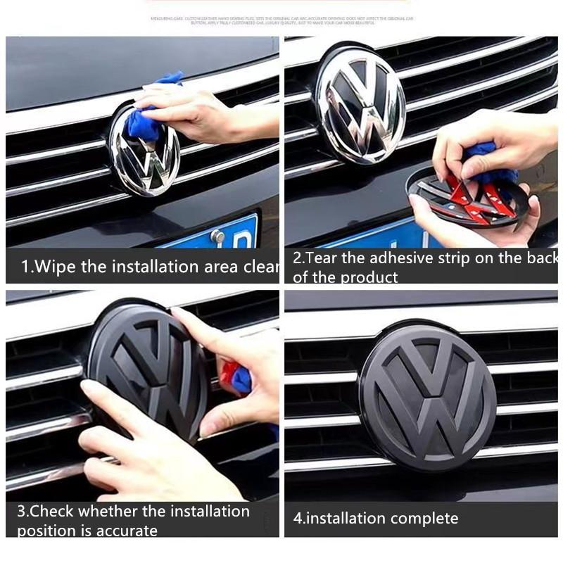 BRX1 For VW Volkswagen Jetta MK5 Golf New Car Cover Front and Back Grille Emblem Badge Logo for VW Volkswagen Golf 7 MK7 GTI Car Styl Hr2