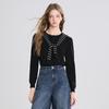 Betu Women's Knit Sweater with Detachable Shawl