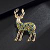 Zinc Zinc Alloy Snowflake Elk Brooch Enamel  Cartoon   Boys
