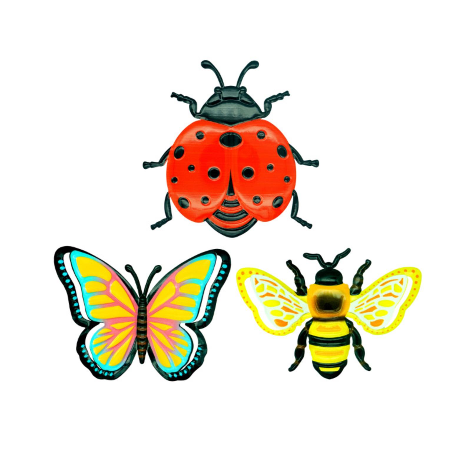 3 шт. Металлические Наружные Настенные Украшения Насекомые Украшения-Орнаменты