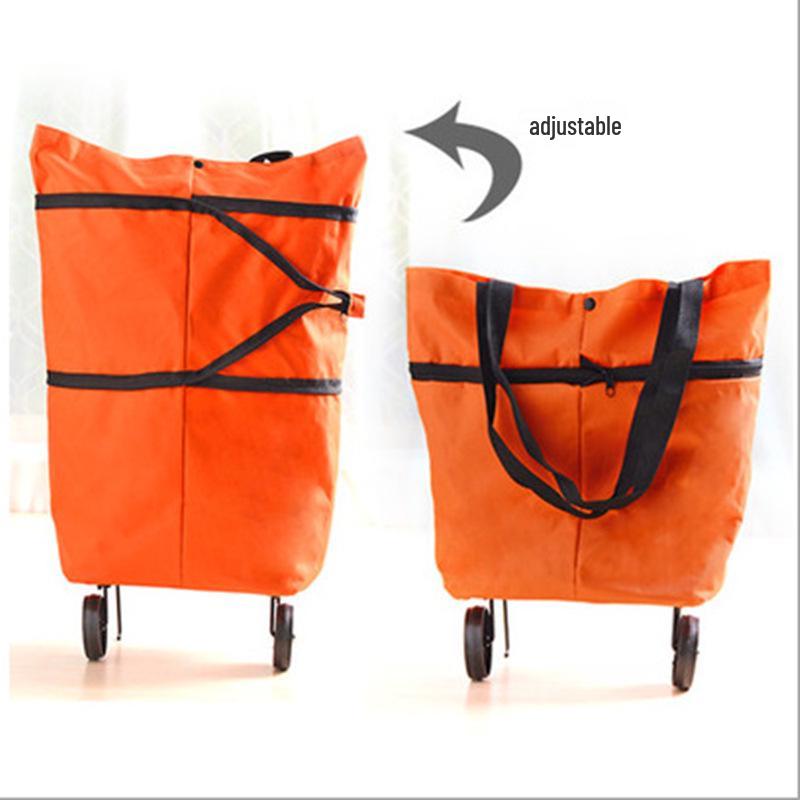 Folding Eco-Friendly Trolley Bag with Wheels for Groceries