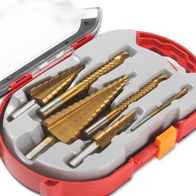 6Pcs/Set Step Drill Bit And Drill Bit-Milling Cutter Countersink For Metal Wood Drill For Metal Cone Stage Light