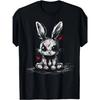 Süßes und Furchteinflößendes Alternatives Gothic Grunge Teufel T-Shirt, Mit Einem Teufel Horror Hasen Lässiger Street Style