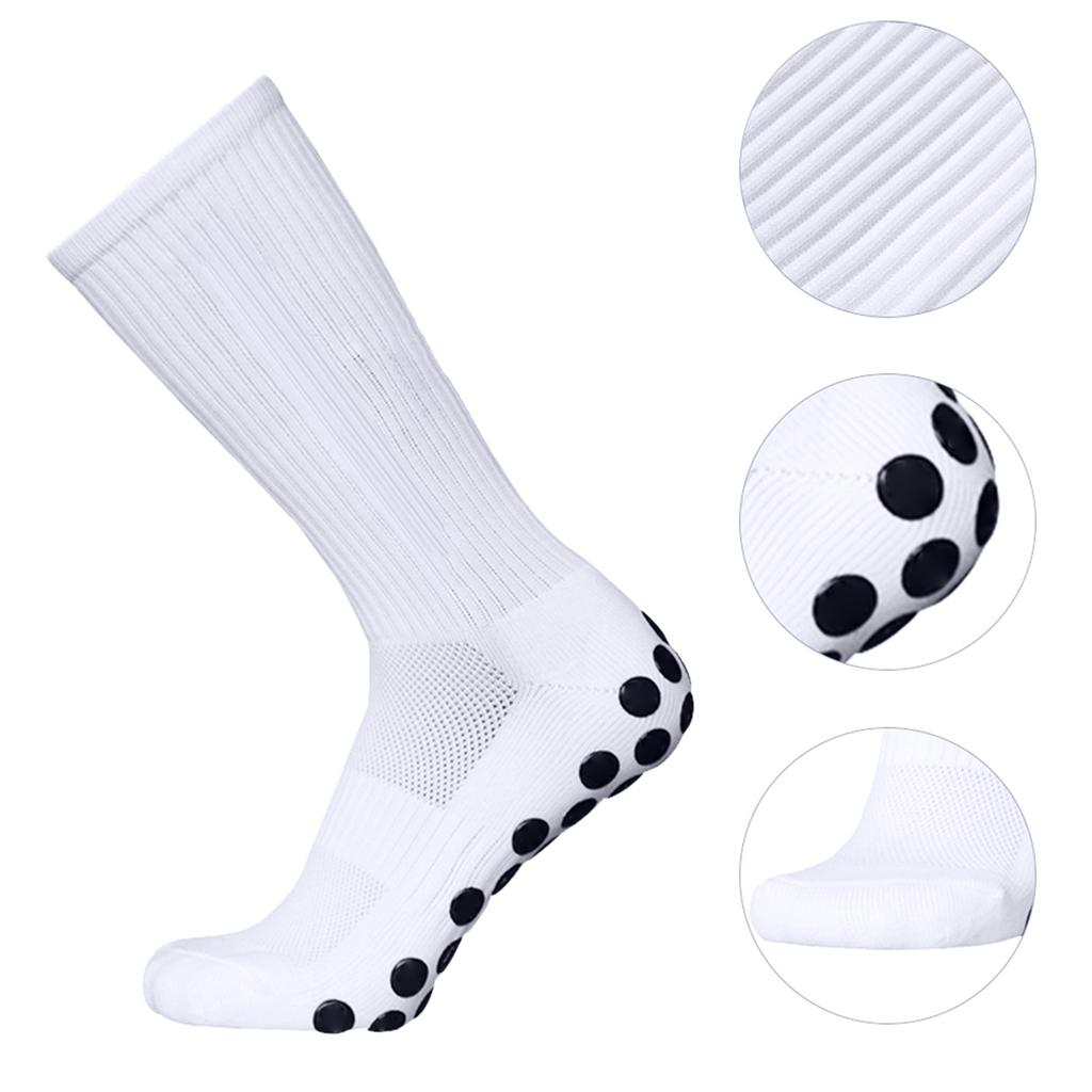 3 Paar Outdoor-Sport Laufsocken Stretchsocken Sportliche Fußballsocken Anti-Rutsch-Socken mit Grips Fußballsocken