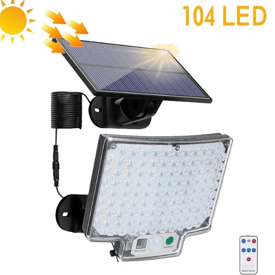 LED Solar Split Wall Lamp Outdoor Waterproof 192 LED Floodlight Motion Sensor 3 Mode Solar Light For Garden Security Wall Light