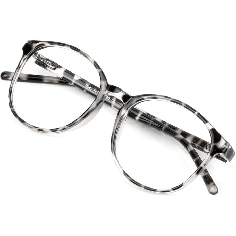 VisionGlobal Blue Light Blocking Glasses for Women/Men, Anti Eyestrain, Computer Reading, Stylish Oval Frame, Anti Glare 01_days_leopard