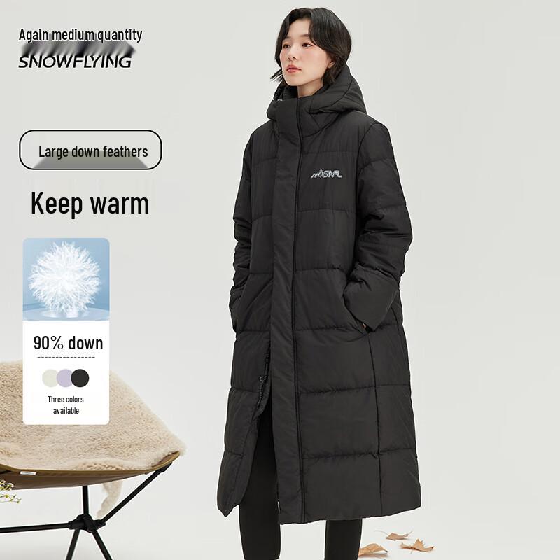 

XueZhongFei Women s Long Hooded Down Jacket M