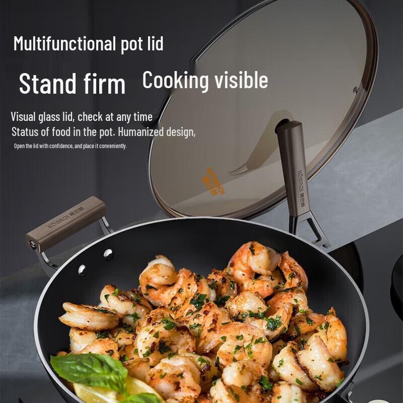 KOBACH Non-Stick Cast Iron Wok