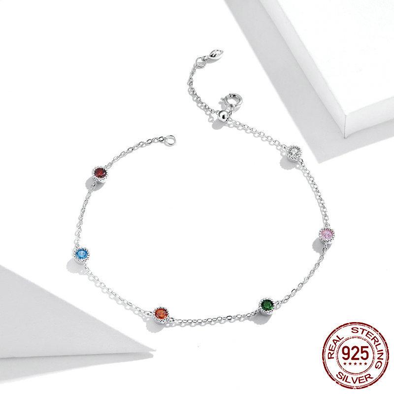 Оригинальный красочный летний серебряный браслет S925 Простой красочный летний браслет 20 — фото 2