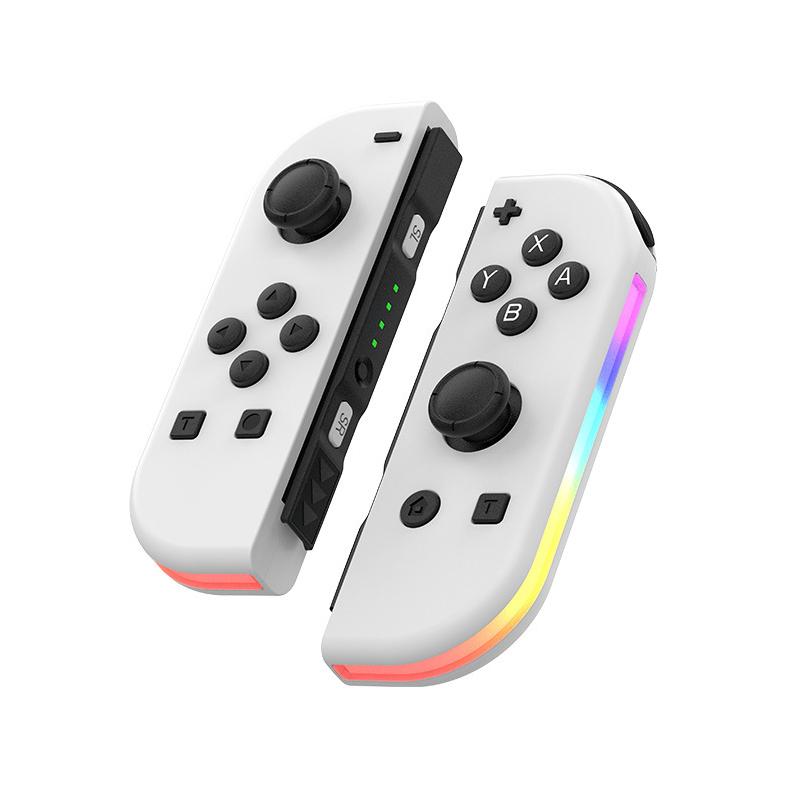 Joypad para interruptor RGB luz de despertar vibração brilho controlador esquerda e direita bluetooth-compatível gamepad para