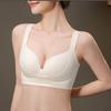 White Seamless Wireless Push Up Bra With Adjustable Wide Straps