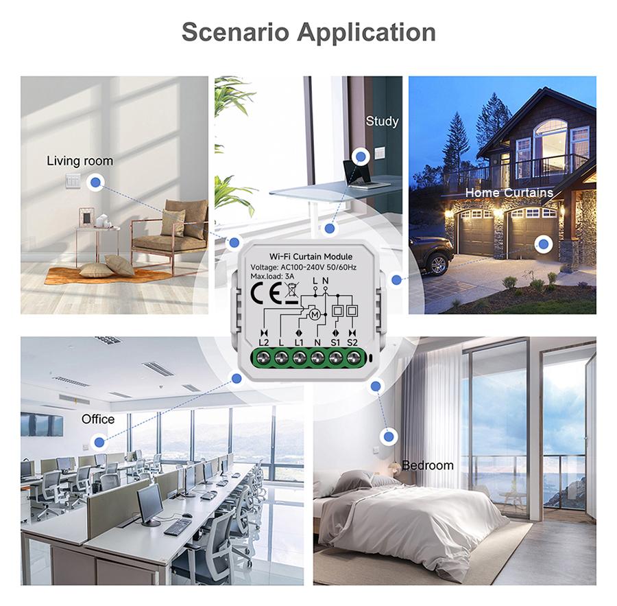 Tuya WiFi Zigbee Smart Curtain Switch Module Smart Life APP for Roller Blinds Shutter Electric Motor Work with Alexa Google Home