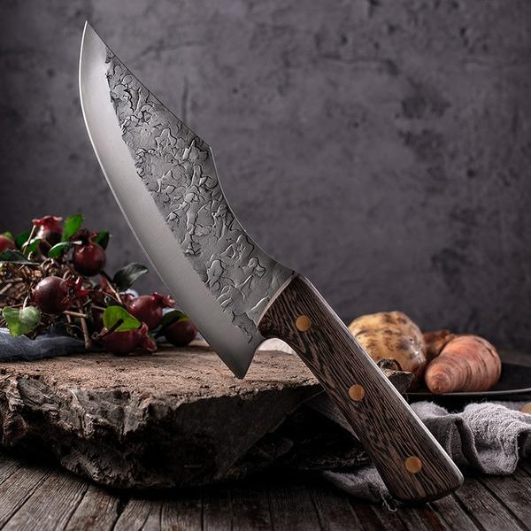 Forged Boning Knife Butcher Knife Kitchen Stainless Steel Meat Chopping Knife Serbian Chef Slicing Cutter Knife Cooking Tools