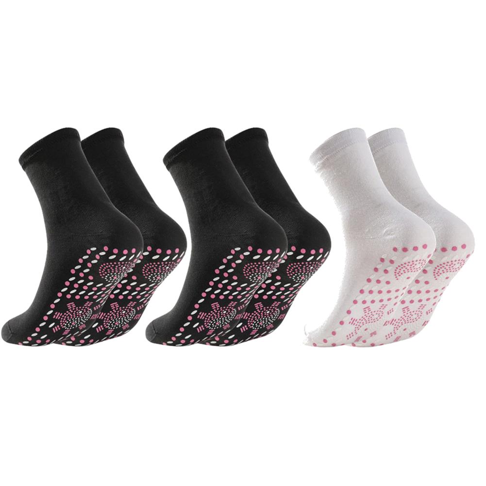 3 Pary/Zestaw Unisex Zimowe Ciepłe Samonagrzewające Skarpety Zdrowotne Ulgę w Bólu Outdoor Antyzimowe Termiczne Podkolanówki Męskie/Damskie Outdoor