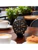 Meg Chief Classic Casual Men's Quartz Watch DZ4291 51mm Black Round Dial and Leather Strap Watch