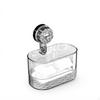 Bathroom Suction Holder Storage Rack, WallMounted Organizer, NoDrill Shelf Transparent 1 Pack