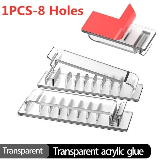 Multipurpose Holes Cable Organizer Clips Wire Winder Cord Management USB Charger Holder For Mouse Keyboard Car Protector Manager