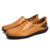 Moda Nuevos Zapatos de Cuero para Hombre Moda Mocasines Genuinos de Alta Calidad Marca de Lujo Casual Cómodos Zapatos para Conducir Talla Grande 38-46