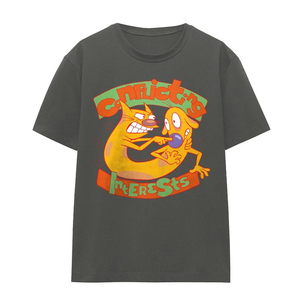 

Catdog Conflicting Interests Ladies T-Shirt S-2XL, Charcoal 4XL