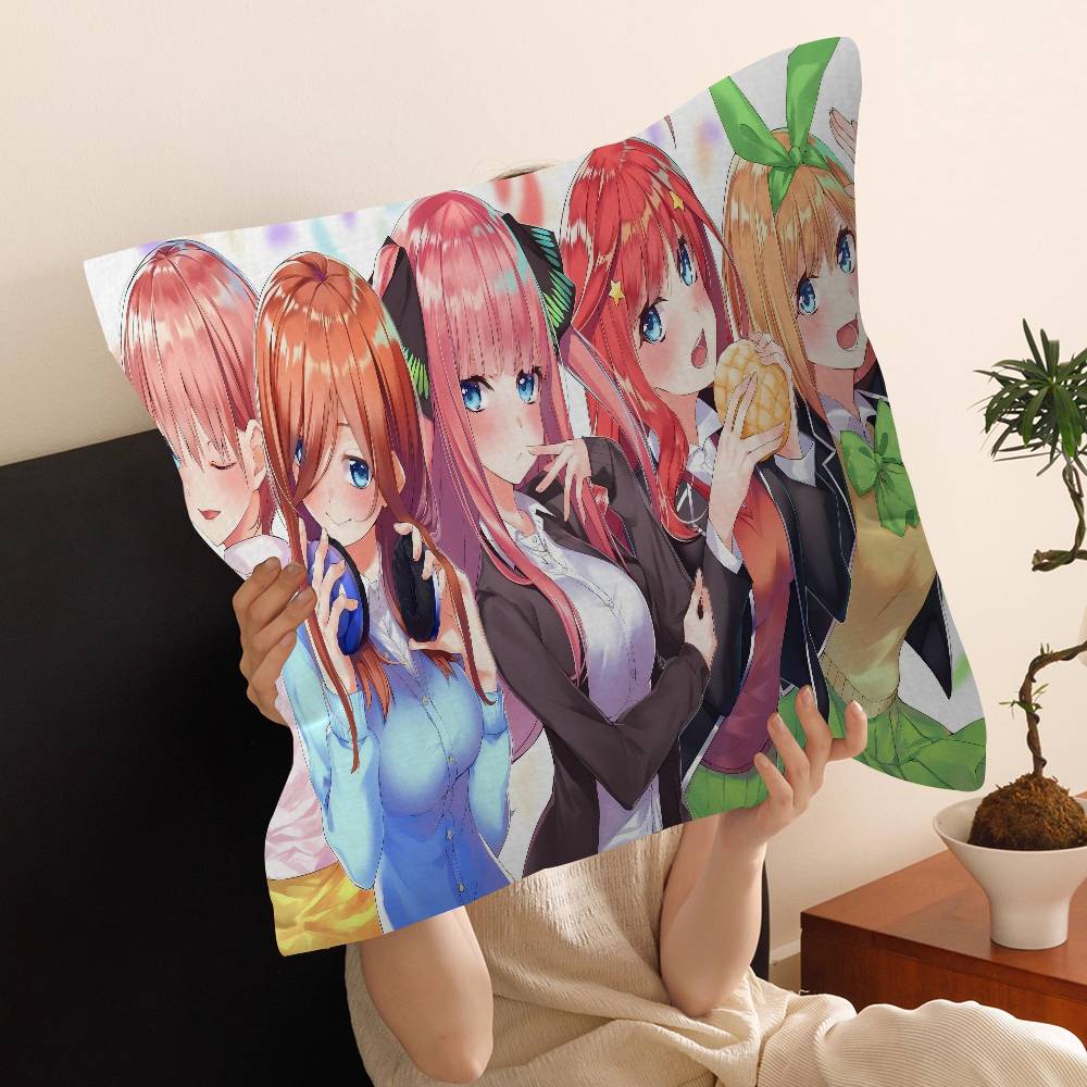 Anime The Quintessential Quintuplets Pillow Gift Home Office Decoration Bedroom Sofa Car Cushion Cover case 45x45